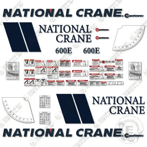 Fits National Crane 600E Decal Kit 1