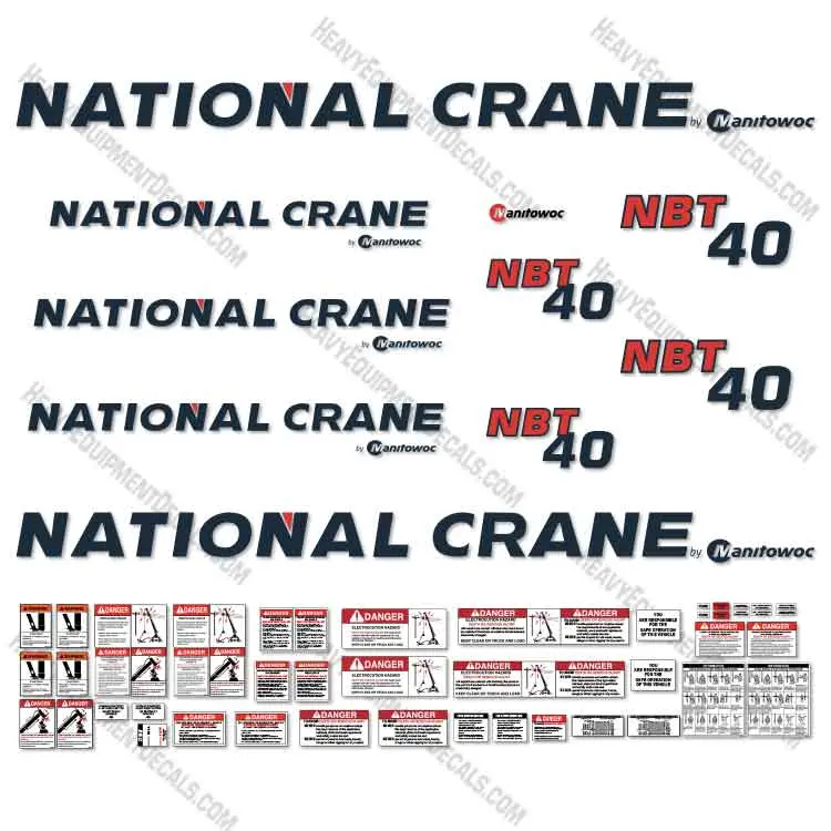 Fits National Crane Nbt 40 Decal Kit 1