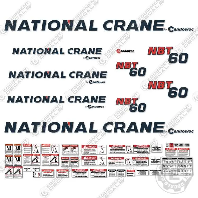Fits National Crane Nbt 60 Decal Kit 1