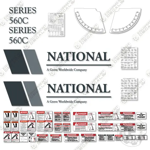 Fits National 560C Boom Crane Decal Kit 1