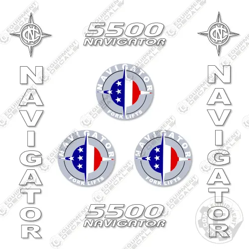 Fits Navigator Rt-5500 Piggy Back Forklift Decal Kit 1