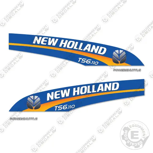 Fits New Holland Ts6.110 Decal Kit Tractor - Blue Background 1