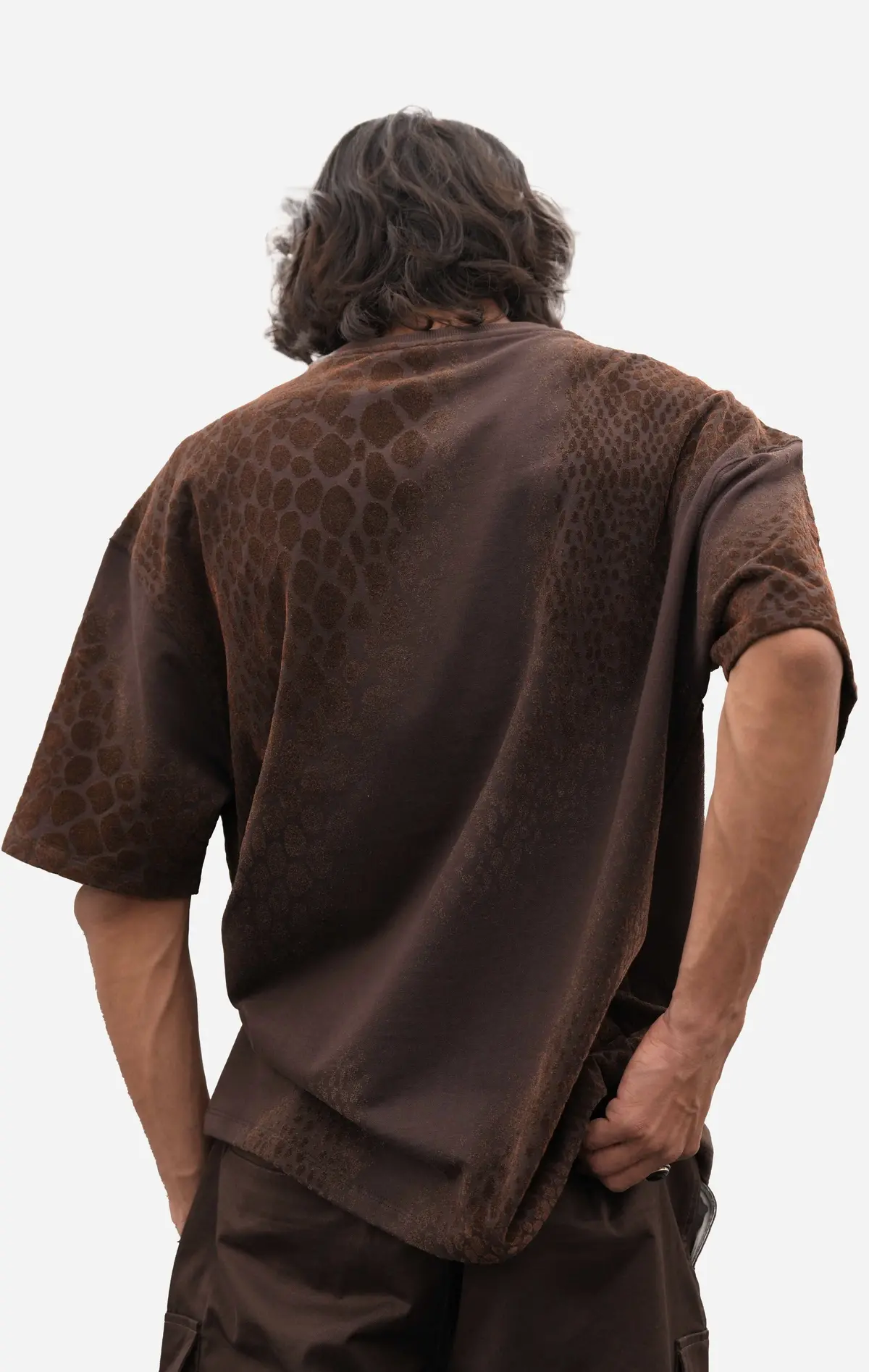 Brown Flock Illusion T-Shirt 1