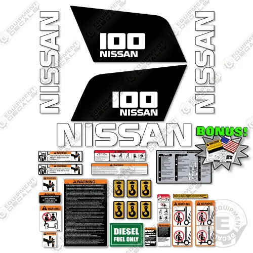 Fits Nissan 100 Decal Kit Forklift - F04d45hv 1
