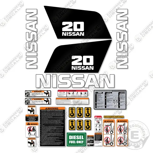 Fits Nissan 20 Decal Kit Forklift - Custom 1