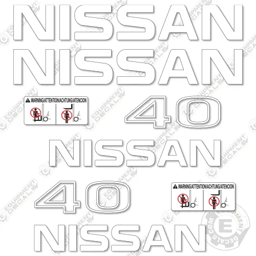 Fits Nissan 40 Partial Decal Kit Forklift 1