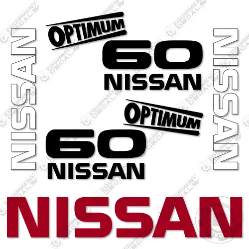 Fits Nissan 60 Optimum Decal Kit Forklift 1