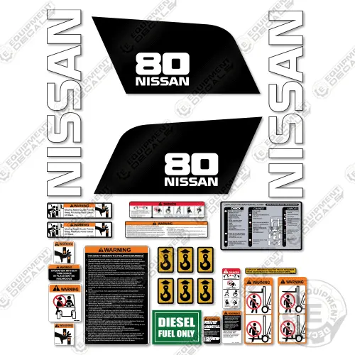 Fits Nissan 80 Decal Kit Forklift - F04d35hv 1