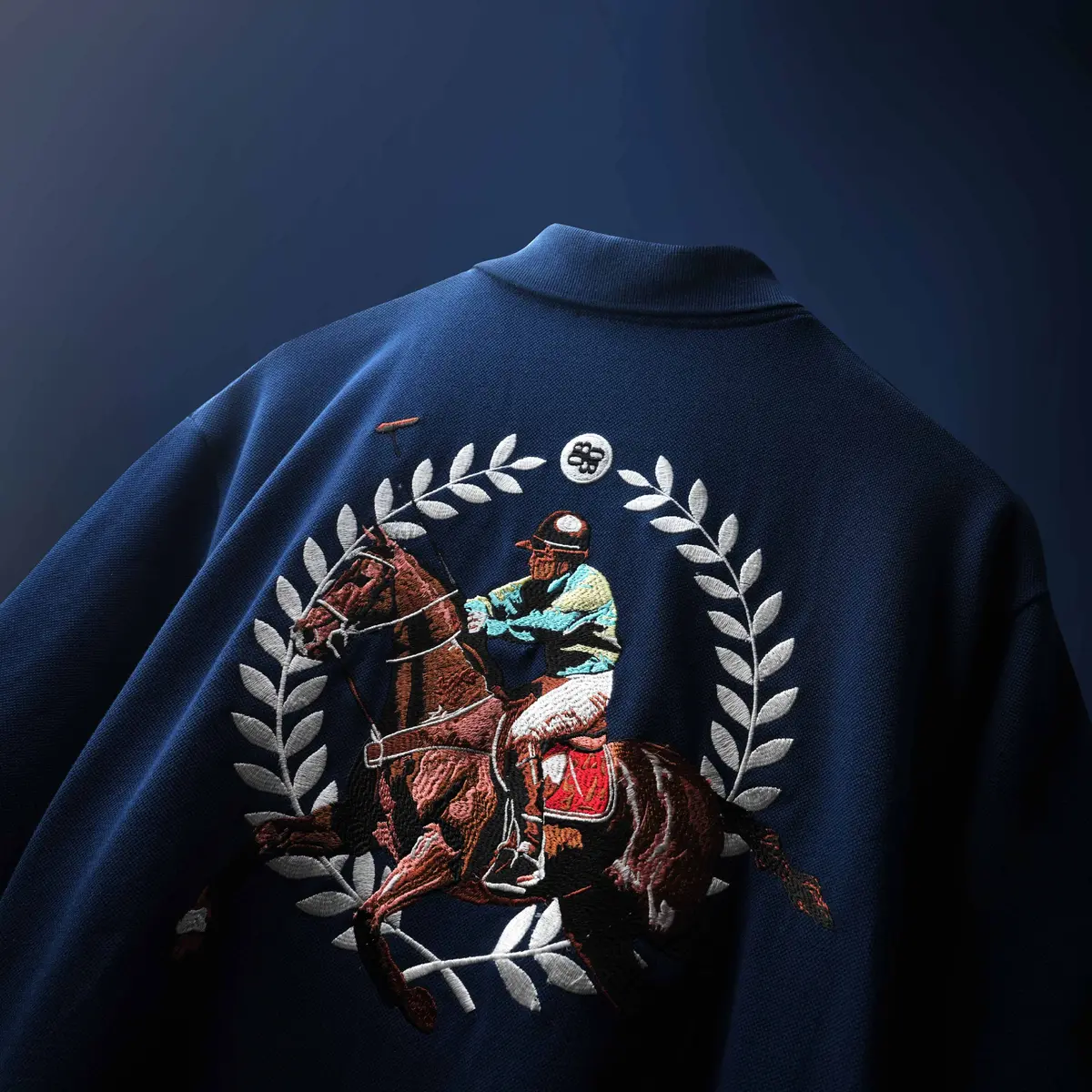 Navy Saddle League Polo T-Shirt 4