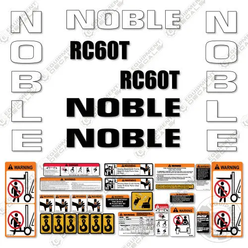 Fits Noble Rc60t Decal Kit Forklift 1
