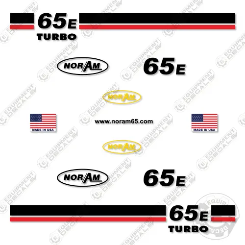 Fits Noram 65E Decal Kit Motor Grader 1