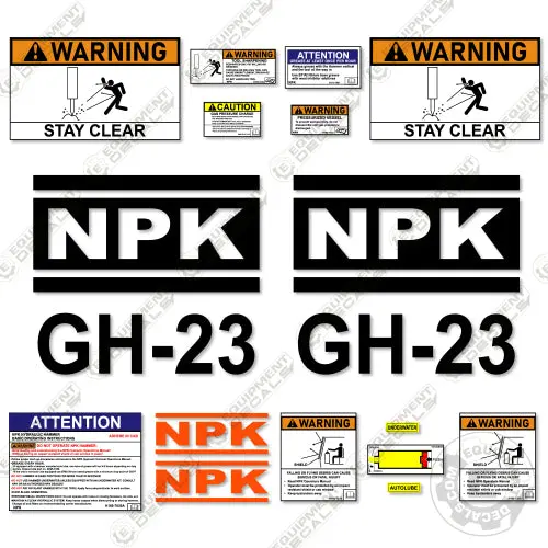 Fits Npk Gh-23 Decal Kit Hammer 1