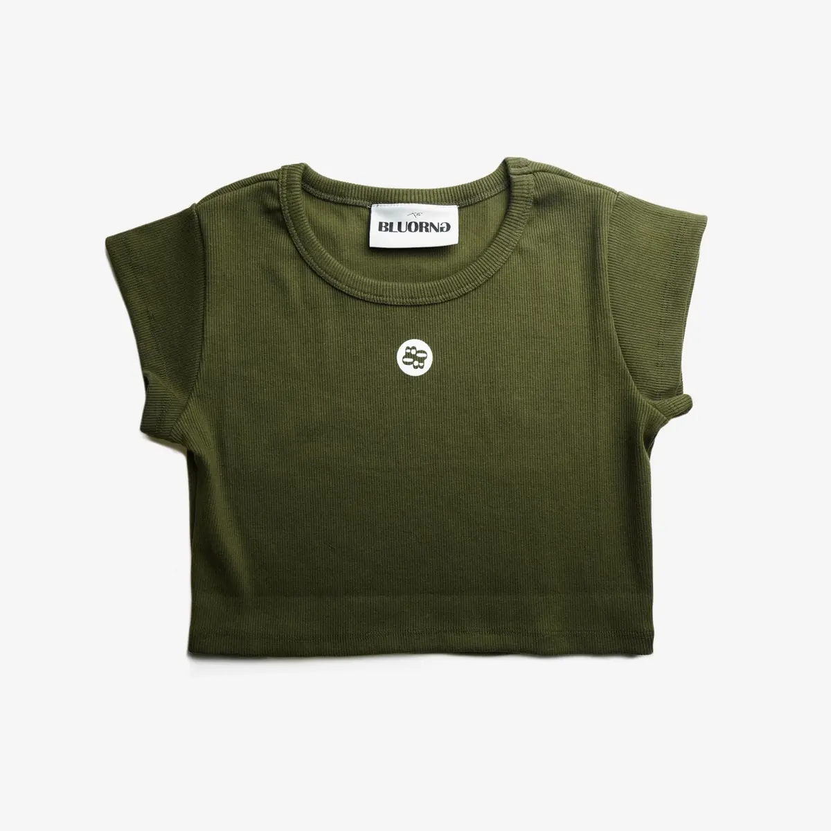 Olive Cap Sleeve Croptop 1