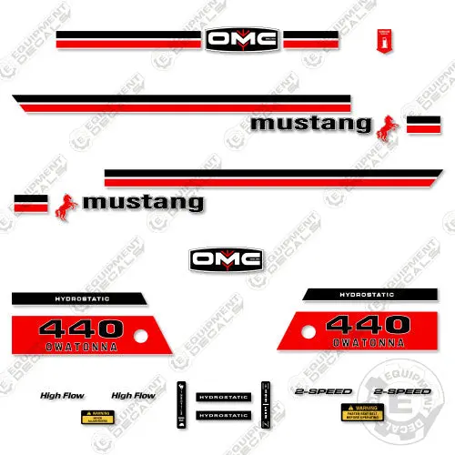 Fits Omc Mustang 440 Decal Kit Skid Steer 1