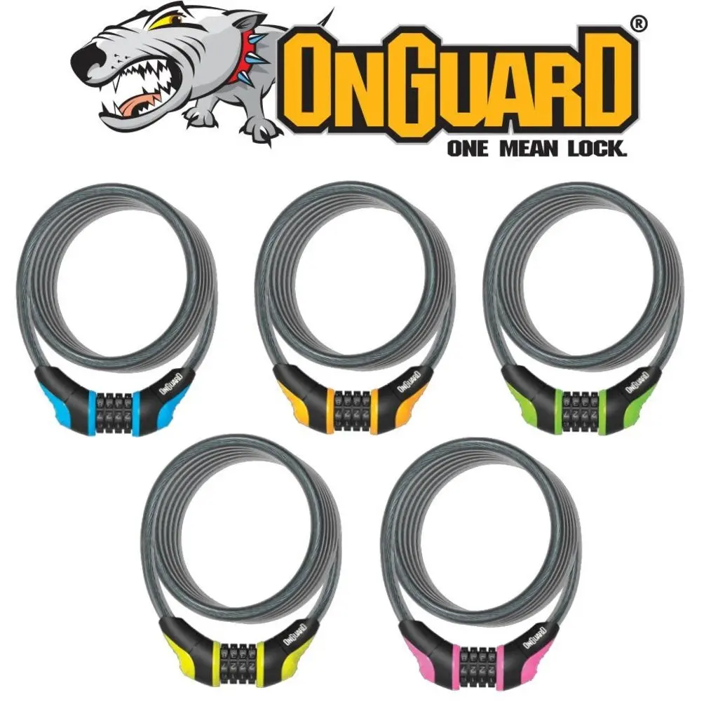Onguard Neon 8173 120/8Mm Combination Cable Lock (Mixed Colours) 1