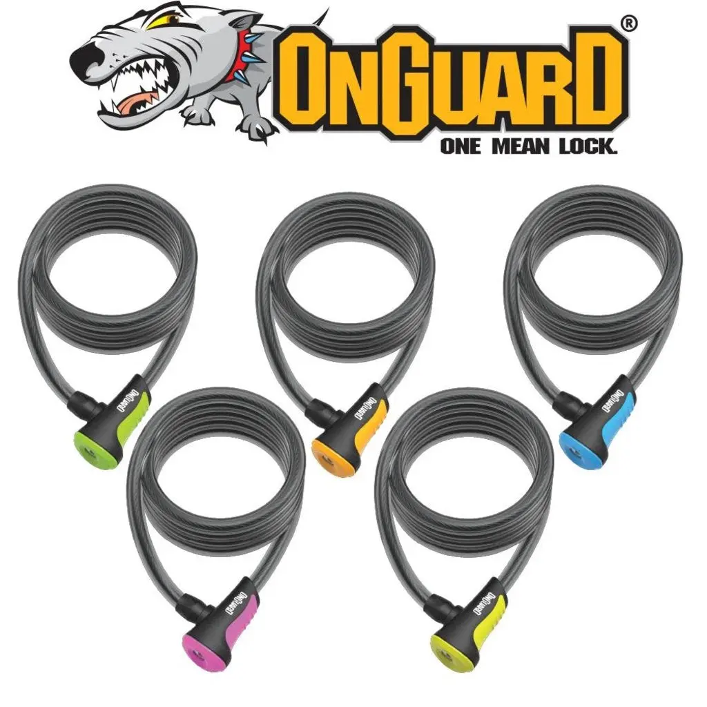 Onguard Neon 8167 120/8Mm Key Cable Lock (Mixed Colours) 1