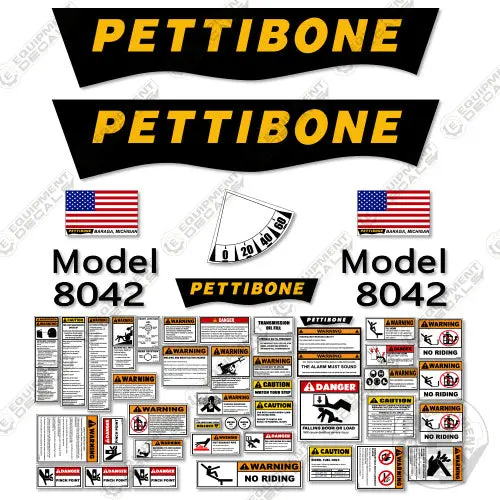Fits Pettibone 8042 Decal Kit Full Set Telehandler 1