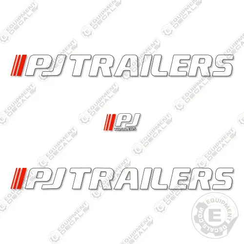 Fits Pj Trailer Decal Kit Trailer 44" Logos 1
