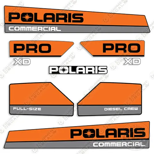 Fits Polaris Commercial Pro Xd Full-Size Crew Decal Kit Utv - Diesel 1