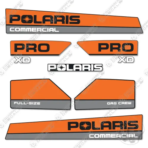 Fits Polaris Commercial Pro Xd Full-Size Crew Decal Kit Utv - Gasoline 1