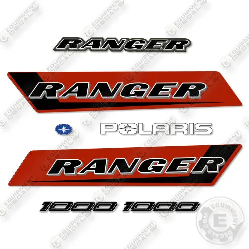 Fits Polaris Ranger 1000 Decal Kit Utv- Custom Red! 1