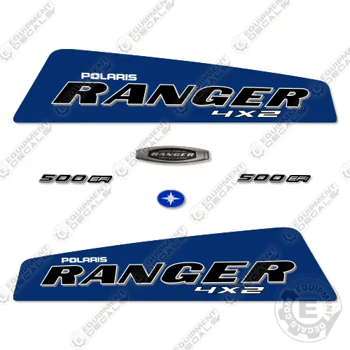 Fits Polaris Ranger 500 Efi 4X2 Decal Kit Utv - Blue 1