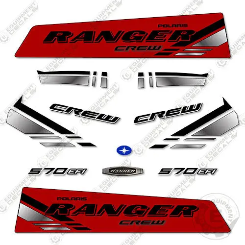 Fits Polaris Ranger 570 Efi Crew Red Decal Kit Utility Vehicle 1