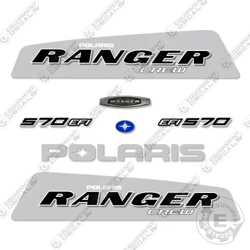 Fits Polaris Ranger 570 Efi Crew Decal Kit Utility Vehicle (Nardo Grey) 1