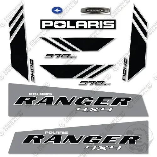Fits Polaris Ranger 570 Efi Decal Kit Utv - 2015 Turbo Silver 1