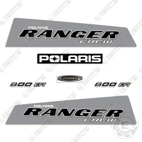 Fits Polaris Ranger 800 Efi Crew Decal Kit Utility Vehicle - Grey (2010) 1