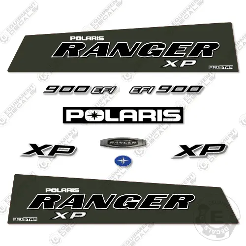 Fits Polaris Ranger 900 Efi Xp Decal Kit Utv - 2013 - Sage Green 1