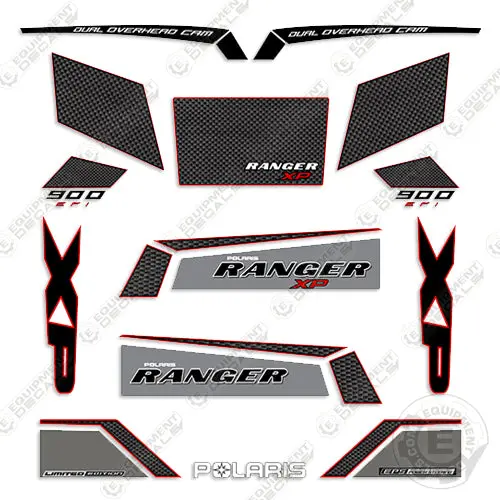 Fits Polaris Ranger 900 Xp Eps Le Decal Kit - 2014 (Red) 1