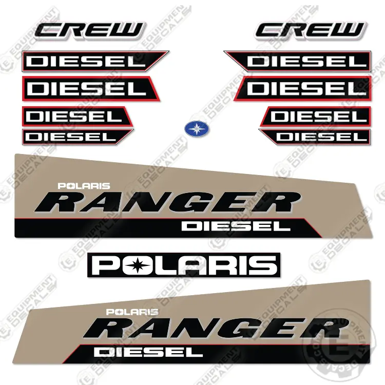 Fits Polaris Ranger Diesel Decal Kit Utility Vehicle (Sand Crew Cab 2015) 1