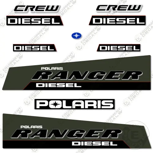Fits Polaris Ranger Diesel Decal Kit Utility Vehicle (Crew Cab 2015) 1
