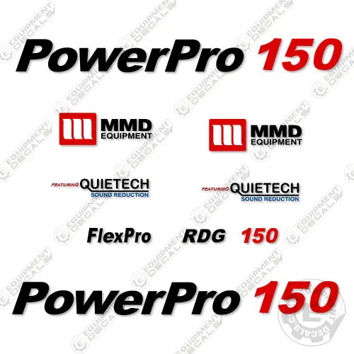 Fits Powerpro 150 Decal Kit Towable Generator 1