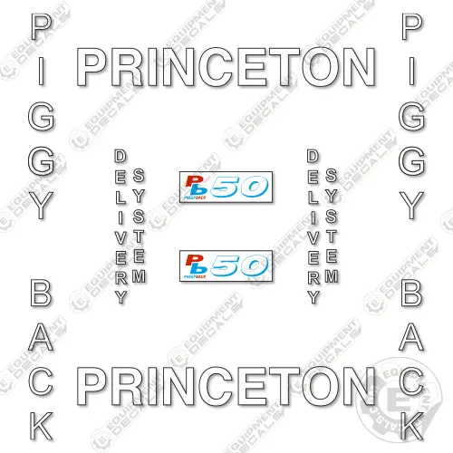 Fits Princeton Pb50 Decal Kit Piggy Back Forklift 1
