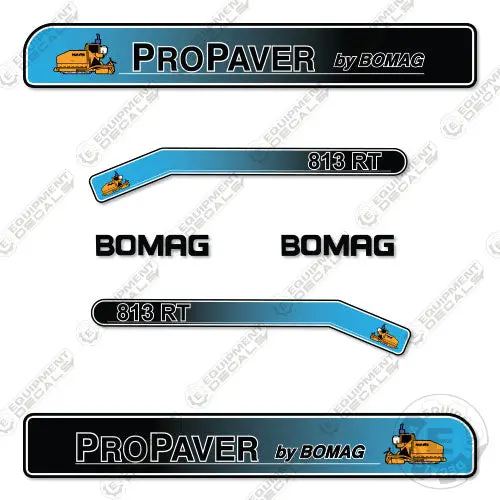 Fits Propaver 813Rt By Bomag Decal Kit Paver 1