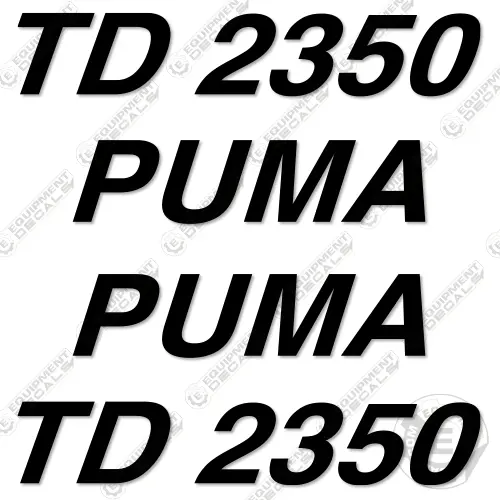 Fits Puma 2350 Belly Dump Trailer Decal Kit 1