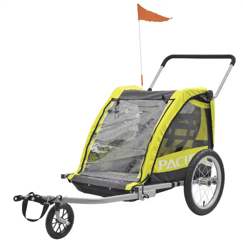 Pacific Deluxe 2-In-1 Kids Trailer - Yellow 1