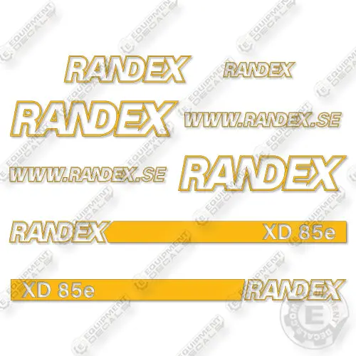 Fits Randex Xd85e Decal Kit Trailer - Yellow! 1