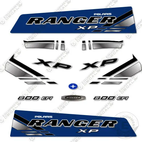 Fits Polaris Ranger 800 Efi Xp Blue Decal Kit Utility Vehicle 1