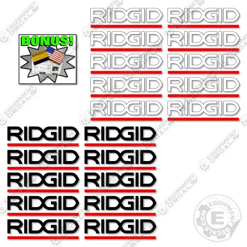 Fits Ridgid Logo Decal Kit Toolbox 11.5" Wide (Set Of 20) 1