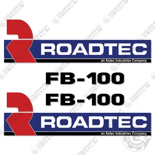 Fits Roadtec Fb-100 Decal Kit Front Broom Sweeper 1