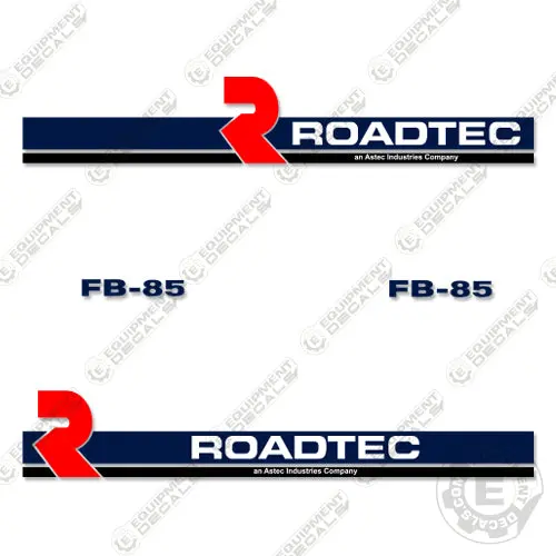 Fits Roadtec Fb85 Decal Kit Front Broom Sweeper 1