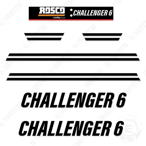 Fits Rosco Challenger 6 Decal Kit Broom Sweeper (Style 2) 1