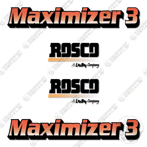 Fits Rosco Maximizer 3 Decal Kit Distributor 1