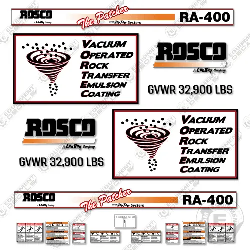 Fits Rosco Ra-400 Decal Kit Mixer Truck 1