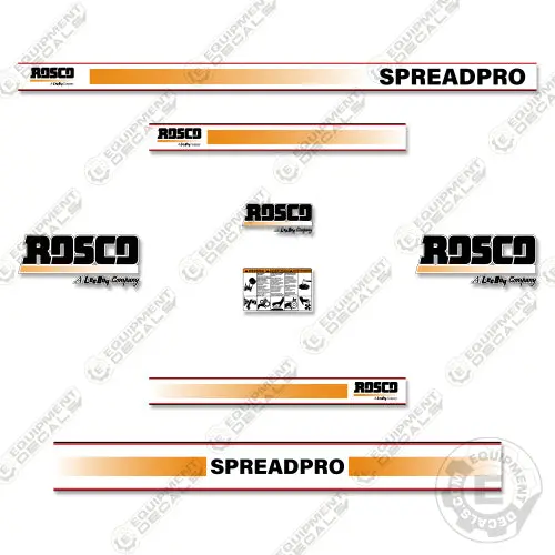 Fits Rosco Spread Pro Decal Kit Chip Spreader 1