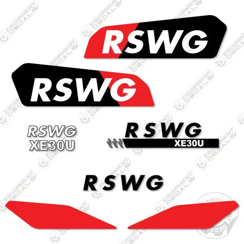 Fits Rswg Xe30u Decal Kit Excavator 1