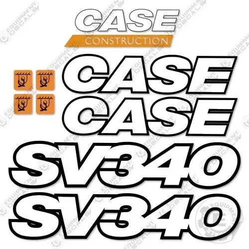 Fits Case Sv340 Decal Kit Skid Steer Loader - 3M Reflective Vinyl! 1